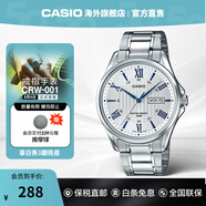 卡西歐（CASIO）男士商務(wù)手表 簡約通勤休閑穿搭石英表指針考試表 七夕情人節(jié)禮物 休閑鋼帶MTP-1384D-7A2VDF