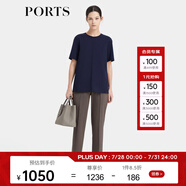 PORTS寶姿商場(chǎng)同款春季新品女裝T恤衫LP8N004RCQ008 深夜藍 S