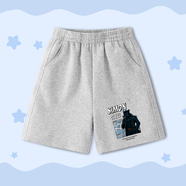 郡帥（JUNSRM）通通哥木棍人兒童t恤抽象國外山海經(jīng)短袖T恤中大童裝卡通上衣短褲 灰色短褲 M
