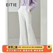 愛(ài)特愛(ài)（EITIE）秋季新款商場(chǎng)同款時(shí)尚通勤簡(jiǎn)約干練百搭顯瘦喇叭休閑長(zhǎng)褲6705404 白色10 XL 170