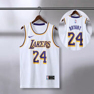 DOTSWOOSH-Nike湖人隊球服詹姆斯23號東契奇77號球衣24號科比運動(dòng)籃球服 科比白色24號單上衣 2XL（建議身高170-175CM）