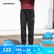 Converse匡威兒童裝男童褲子春秋兒童運動褲小學(xué)生修身長褲秋冬季束腳褲子 正黑色-梭織秋季 110 /50 【建議身高98-104cm】
