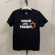 班尼路 BALENO班尼路夏季短袖圓領時尚印花t恤男 VOGUE-黑色 M