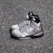 耐克【現(xiàn)貨斷碼】 Air Jordan 5 AJ5 白紫鴛鴦 情侶籃球鞋 IO2038-001  亮銀 42.5