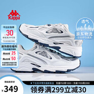 卡帕（Kappa）官方羽翼背靠背老爹鞋男夏季厚底增高休閑運動(dòng)鞋子男 經(jīng)典白 41