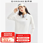佐丹奴Giordano女裝純棉食物刺繡針織圓領(lǐng)長袖T恤13324552 02標志白(面包) L