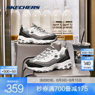 斯凱奇（Skechers）奶茶熊2代丨男女同款春夏老爹鞋潮流復古增高保暖熊貓鞋休閑鞋 【男款】椰乳大理石奶茶/BKGY 42