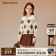PawinPaw卡通小熊童裝秋冬女童氣質(zhì)淑女毛織針織套裝裙子 Brown棕色/85 110 cm