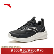 安踏（ANTA）網(wǎng)面舒適輕質(zhì)跑步鞋女新款輕便減震慢跑運動鞋通勤鞋子 基礎黑/象牙白-5 36