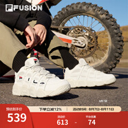 斐樂（FILA）FUSION 斐樂潮牌籃球鞋女鞋低幫籃球文化鞋復(fù)古休閑鞋老爹鞋 燕麥色-T12W941206AOM 40