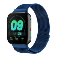 OPPO CEEN適配 于OPPO Watch1代手表金屬表帶eva智能運動(dòng)手表煉護腕ECG版通用米蘭尼斯表帶41/46mm男女生精 米蘭磁吸款深藍色 適用于 于：OPPO Watch 1代 (46m