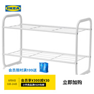 宜家（IKEA）BIBBLIS必比斯落地鞋架家用進(jìn)門口入戶玄關(guān)收納架省空間 白色鞋架