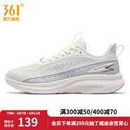 361度女鞋運動鞋夏季新款網(wǎng)面透氣輕質(zhì)跑鞋薄款跑步鞋 羽毛白/冰沙桃 38