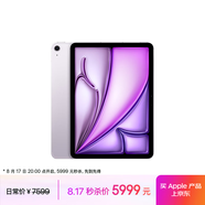 Apple/蘋(píng)果 iPad Air 11英寸 M2芯片 2024年新款平板電腦(Air6/1TB eSIM版/MUYF3CH/A)紫色
