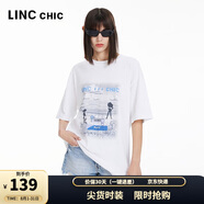 金羽杰100%純棉短袖大T恤女中長(zhǎng)款夏季寬松圓領(lǐng)半袖女裝上衣S242TS199Y