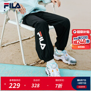 FILA【旋冰科技】斐樂童裝兒童防蚊褲2025年夏季新款男女童運動褲 傳奇藍-NV 160