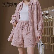 云思木想Ysimo-X摩登國風(fēng)2025夏季新款透氣純棉高腰短褲女12938 粉色 L