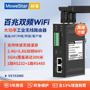 移星（MoweStar）工業(yè)無(wú)線(xiàn)路由器AP/WIFI6雙頻中繼橋接漫游客戶(hù)端百兆千兆無(wú)線(xiàn)交換機VPN網(wǎng)關(guān)WIFI高速雙頻路由器 VS702WD 2口百兆雙頻大功率WiFi5+串口 不含電源適配器