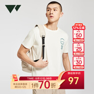 七匹狼【狼族部落】短袖T恤新款圓領(lǐng)體恤休閑棉透氣衣服上衣男裝Z 803(本白) 180/100A