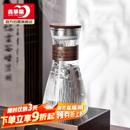 青蘋果耐熱玻璃水壺 新中式豎紋耐高溫泡茶壺 防燙待客圍爐煮茶壺 單壺