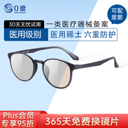 0度（PERFECTSIGHT）稀土六防 防藍(lán)光防輻射眼鏡 平光鏡電腦手機(jī)護(hù)目鏡 近視可配度數(shù) 稀土六防鏡片B6013-C1黑 0-400度（1.60稀土近視鏡片）