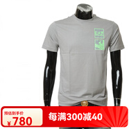 阿瑪尼（Emporio Armani）EA7 阿瑪尼男士鷹標(biāo)修身圓領(lǐng)短袖T恤3LPT51 PJ02Z 灰色 1907 M (國內(nèi)倉)