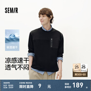 森馬（Semir）[商場同款]XCNSPACE航天合作系列T恤男速干涼感2025秋裝新款 黑色90001 S