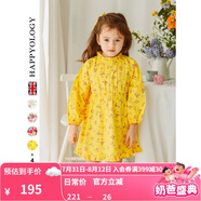 happyology英國女童碎花連衣裙有機(jī)棉長袖裙子英倫兒童女寶連身裙 梅費(fèi)爾花園 110 (112cm)