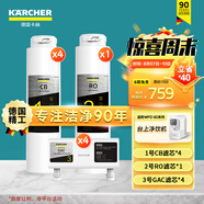 KARCHER凈水器WPD70家用臺上純凈水直飲水凈飲機(jī)一體機(jī)凈水機(jī)RO反滲透膜卡赫臺式飲水機(jī)濾芯即熱飲水機(jī) WPD60系列濾芯【9支套裝】