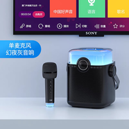 索愛(ài)（soaiy）手提音響直播K歌藍(lán)牙音箱戶(hù)外便攜小型一體機(jī)麥克風(fēng)唱歌播放器卡拉OK帶無(wú)線話筒SH08  單麥黑