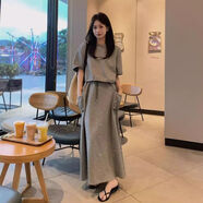 SZVB胖妹妹夏季大碼女裝洋氣顯瘦套裝夏韓國新款胖mm時(shí)尚感減齡高級亮 圖片色 M 建議80斤-100斤