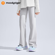 moodytiger女童微喇褲涼感防曬夏款兒童運動褲休閑高彈長褲透氣速干修身褲子