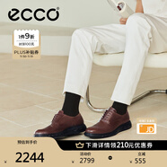 愛步（ECCO）休閑皮鞋 25年夏季新款系帶男鞋 混動防水720 524784 陶土色52478401667 42