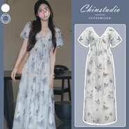 愛(ài)莉安娜2025春夏新款孕婦裝大碼雪紡孕婦連衣裙高級感法式裙子 雪紡優(yōu)質(zhì)版 M