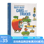 英文原版繪本 英語啟蒙早教紙板 親子互動 斯凱瑞童書 Richard Scarry  I am a Bunny 我是一只兔子同作者 綠山墻 Busy Busy Cars Trucks 紙板