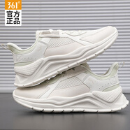 361°女鞋運動(dòng)鞋女夏季休閑鞋新款網(wǎng)面輕便透氣跑步鞋軟底旅游鞋子女 羽毛白/蜜瓜綠-2 37
