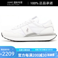 拉夫勞倫（Ralph lauren）Polo圓頭系帶低幫生活休閑鞋男款白色 白色 44
