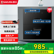 櫻花（SAKURA）消毒柜嵌入式大容量100L獨(dú)立雙層消毒碗柜家用廚房餐具不銹鋼內(nèi)膽寬頻光波中溫消毒二星級消毒 二星級 100L ZTD100-E1