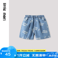 little moriLittle mori小森林寶寶休閑時尚短褲兒童中小童牛仔短褲 牛仔淺藍 90 cm