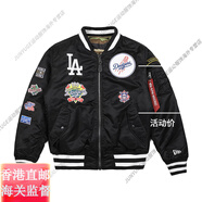 MLBNewEra x ALHA聯(lián)名紐亦華雙面穿保暖飛行夾克棒球衫13026032 13026032 黑色LA S 170_88A