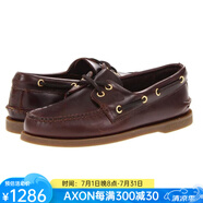 斯佩里（Sperry Top-Sider）男鞋戶外一腳蹬船鞋休閑鞋真皮柔軟舒適經(jīng)典復(fù)古英倫歐美7158233 Amaretto 7=40