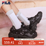 FILA斐樂貓爪鞋女鞋老爹鞋休閑鞋女休閑復(fù)古厚底運(yùn)動(dòng)鞋 貓爪一代-黑-BK 37.5