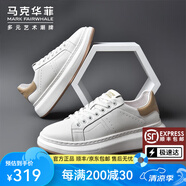 馬克華菲小白鞋男鞋2025夏季新款運動(dòng)鞋男士休閑板鞋耐磨軟底增高透氣鞋男 本白 41 皮鞋碼=運動(dòng)鞋42碼