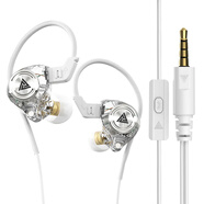 QKZ耳機2025新款有線(xiàn)耳機入耳式高音質(zhì)HIFI動(dòng)圈線(xiàn)控直播運動(dòng)掛耳耳機 1.2米帶麥[白色]HiFi音質(zhì)3.5mm圓