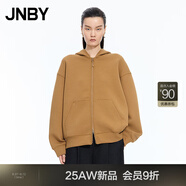 JNBY【商場(chǎng)同款】25秋新品衛衣連帽開(kāi)襟5P8414360 263/英式卡其 M