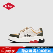 LEE COOPER板鞋男低幫面包鞋男鞋2025春款潮鞋百搭厚底增高運動(dòng)鞋男休閑鞋 米綠色 44