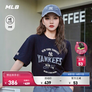 MLB官方 KARINA同款涼感復(fù)古百搭運(yùn)動(dòng)潮流休閑T恤25夏季新款TSV06 紐約洋基隊(duì)/黑色 L