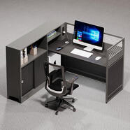 米黛蕾辦公室桌椅組合員工位公司2人4人位職員卡位6人卡座格子間 量大優(yōu)惠F型三人位+椅子*3備注