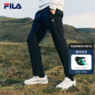 斐樂（FILA） 官方男子針織長褲時(shí)尚基礎(chǔ)直口通勤休閑褲 正黑色-BK 3XL 190/96A