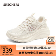 斯凱奇（Skechers）女鞋夏季糕糕鞋厚底增高透氣老爹鞋休閑運動鞋慢跑鞋117521 淺粉色/LTPK 38